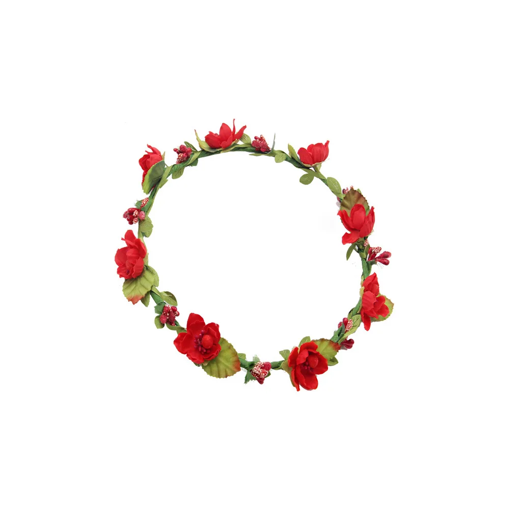 Искусственный цветок головной убор повязка Цветы Листья венок аксессуар для