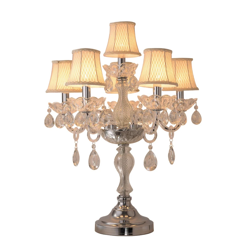 

Bedroom Crystal Table Lamp Warm Bedside Modern Minimalist American European Living Room Study Wedding Desk Lights Home Decor