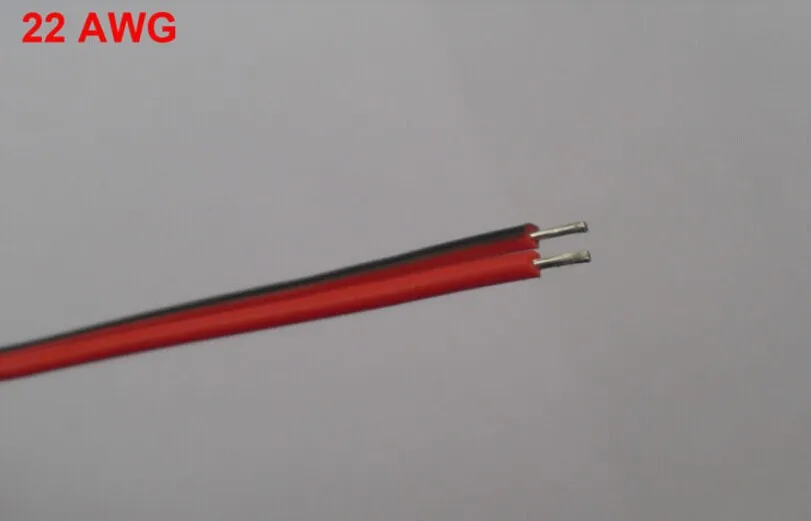 22 AWG 2 Pin один цвет Светодиодная лента красный/черный соединительный провод 20 см кабель DIY! 200 шт./лот