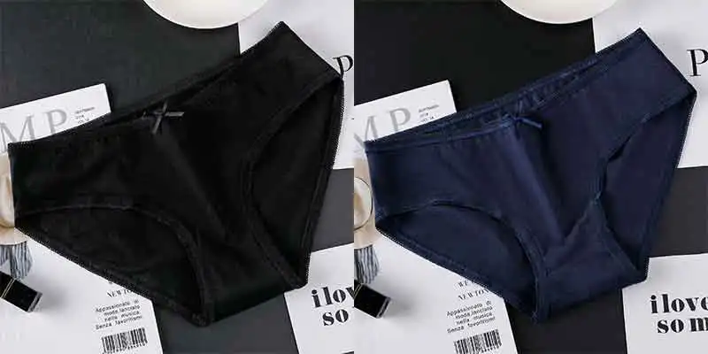 black navy BZEL, новинка, сексуальные женские трусики, низкая талия, женские хлопковые трусы, удобное дышащее нижнее белье, бесшовные качественные трусы, Прямая поставка - Цвет: black navy