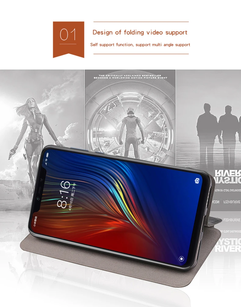 Чехол MOFI для Xiaomi mi 8 Lite, откидной чехол, кожаный чехол для Xiaomi mi 8 Pro, корпус
