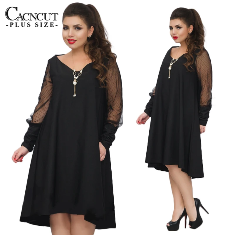 COCOEPPS 5XL 6XL свободное одноцветное женское платье с длинным рукавом больших размеров платья размера плюс Повседневные платья одежда больших размеров