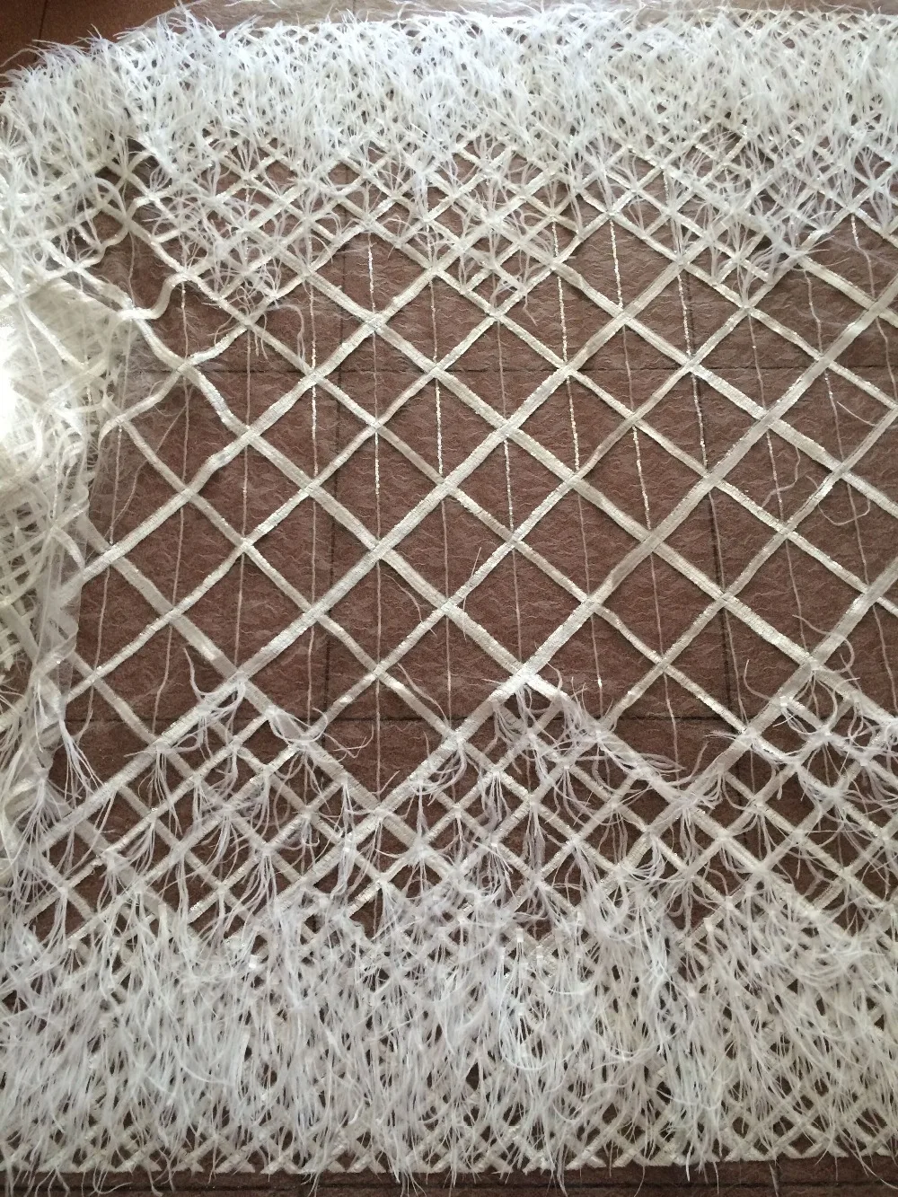 nice looking feather embroidery tulle mesh lace fabric Cyndi-10.17195 with good quality for party dress | Дом и сад