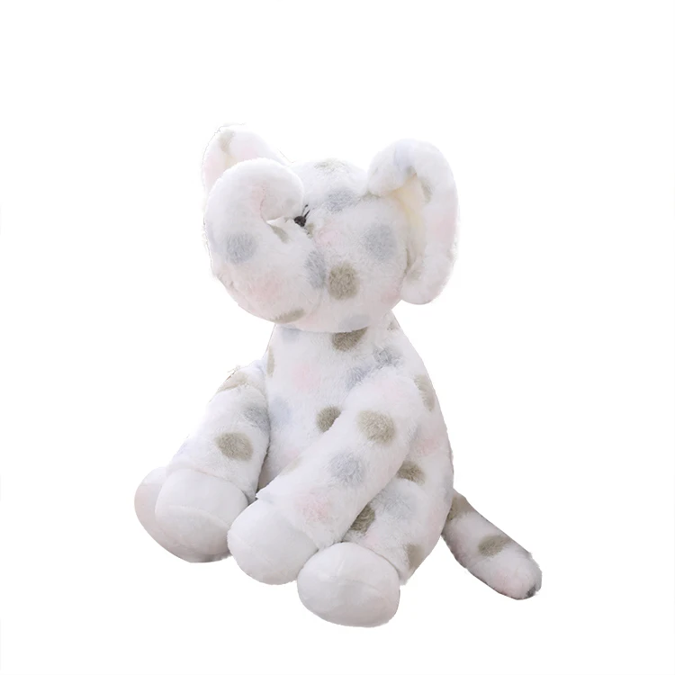 

Baby Plush Stuffed White Spotted Elephant Animal Toys