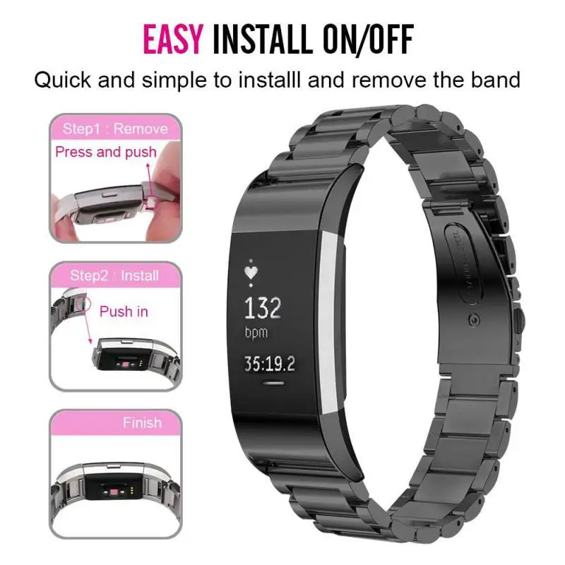 Bands Premium Stainless Steel Watch Band Strap for fitbit Charge 2 Smart Fitness Replacement Accessory | Электроника