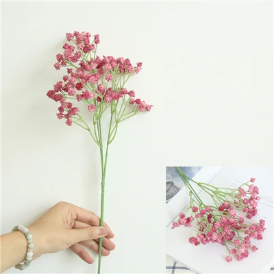 Style 4 QiARSOYOO Красивые Искусственные Gypsophila цветы babysbreat свадебные украшения, искусственные цветы, садовое украшение, домашний декор - Цвет: Style 4