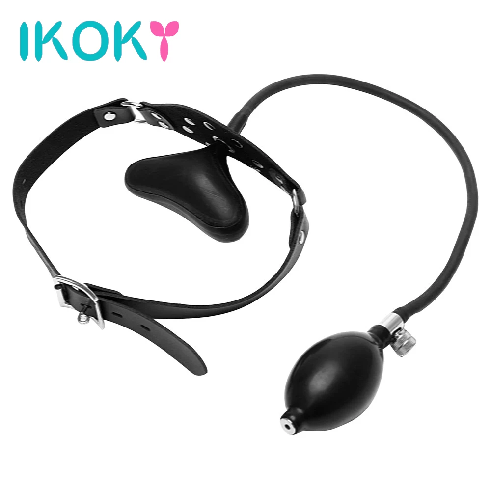 IKOKY надувные игрушки для оральной фиксации интимные пар кляп рта ремешок из