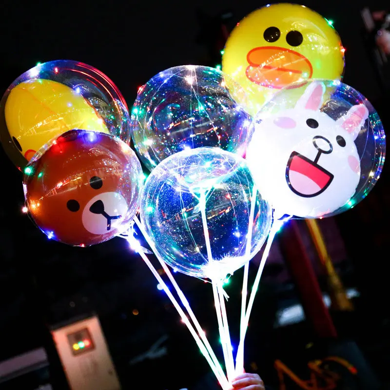 5 шт. Романтический Батарея питание бобо мяч огни 18 дюймов Bubble шар светодиодный