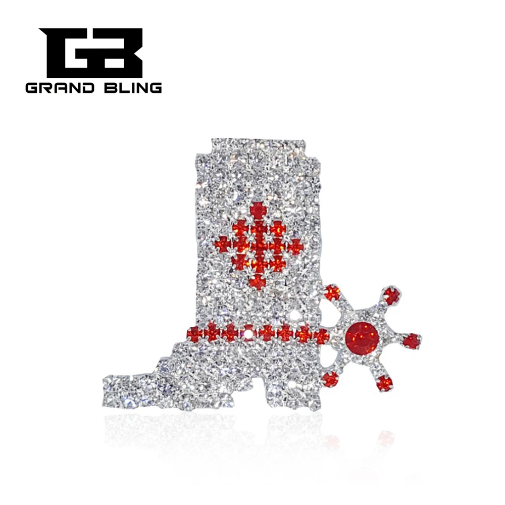 Blingbling кристалл в ковбойском стиле брошь булавка ювелирные изделия ручной