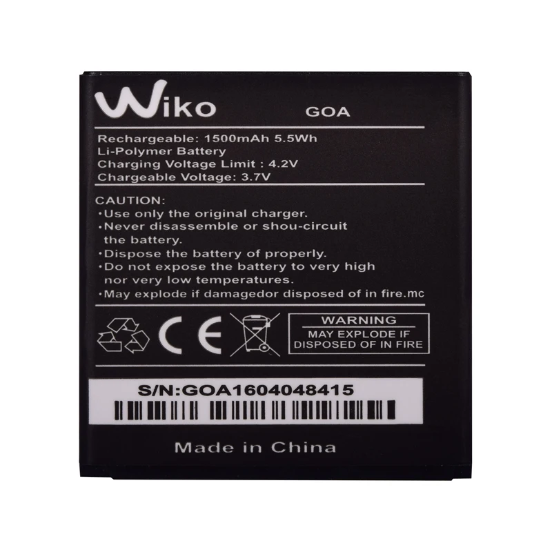 Оригинальный SIYAA Goa Батарея для Wiko мобильный телефон хорошее качество высокого