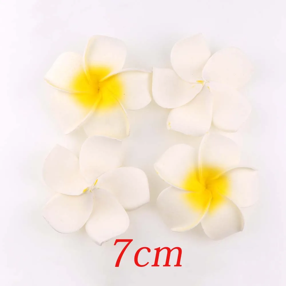 7cm 10 шт. 4-9 см мини ФРАНЖИПАНИ декоративный цветок искусственная поролоновая Плюмерия цветы для DIY вечерние свадебные украшения домашний декор - Цвет: 7cm