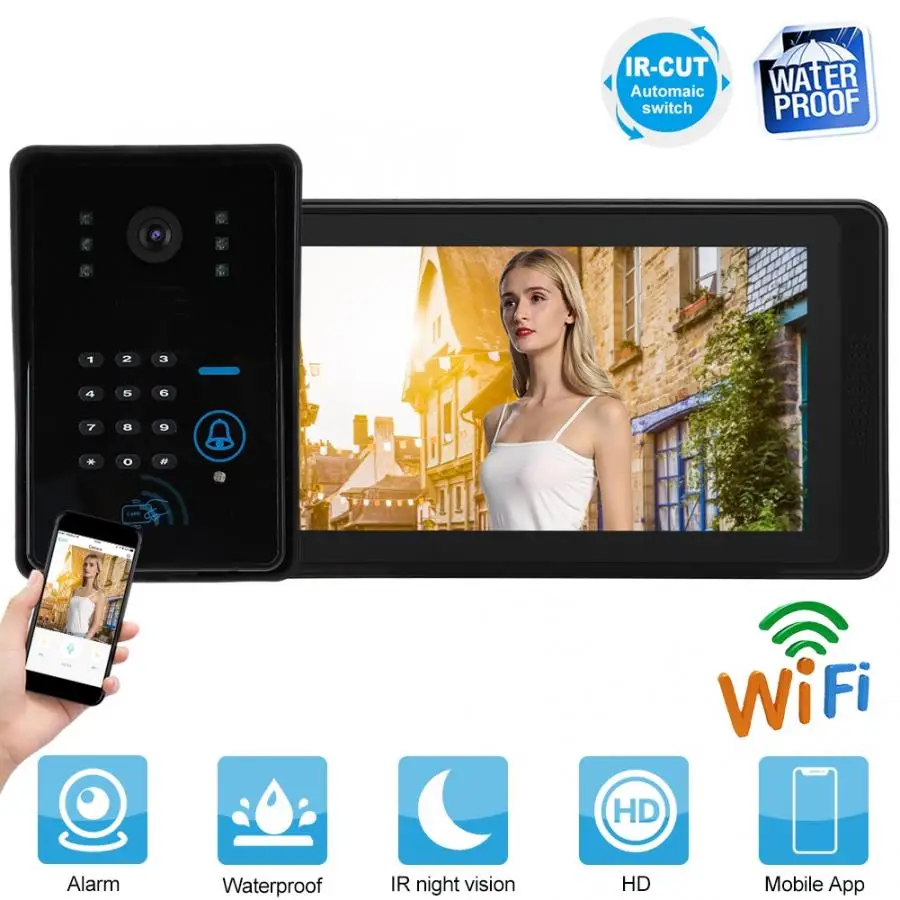 Устройство для чтения видеосигнала с Wi Fi 110 240 дюйма|Видеодомофон| |