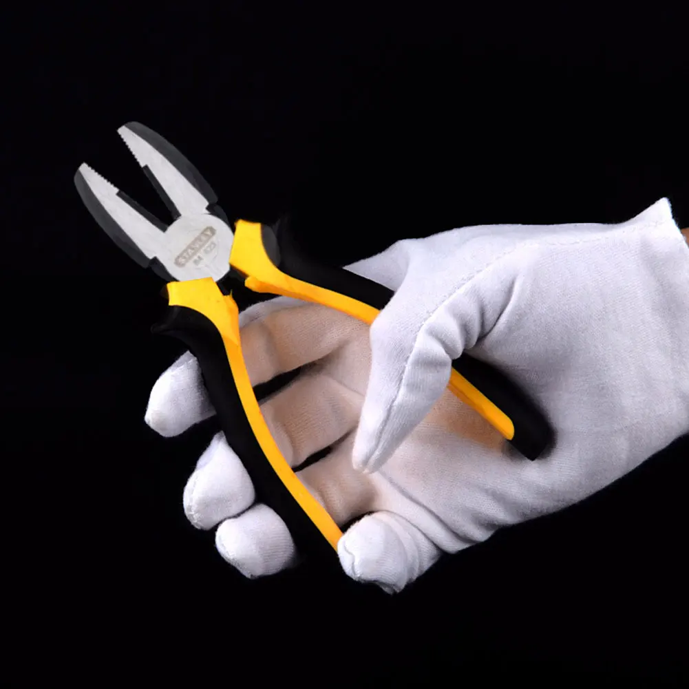 6 пар белых хлопковых перчаток полный палец для мужчин и женщин официанты/водители/Ювелирные изделия/рабочие варежки Пот перчатки с возможностью впитывания рук протектор
