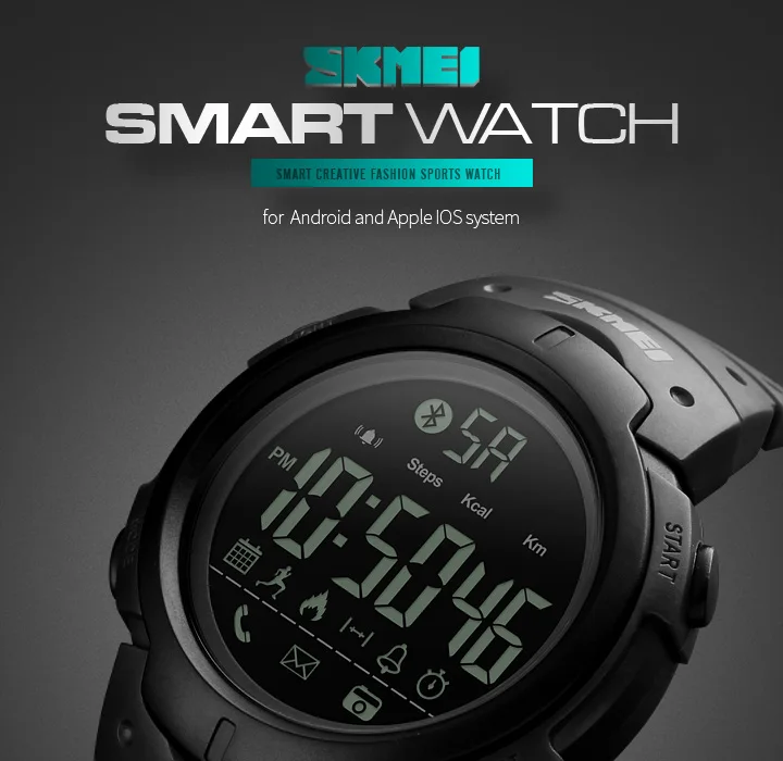 SKMEI мужские Смарт-часы TopBrand модные спортивные часы Шагомер Удаленная камера калории Bluetooth умные часы напоминание цифровые часы