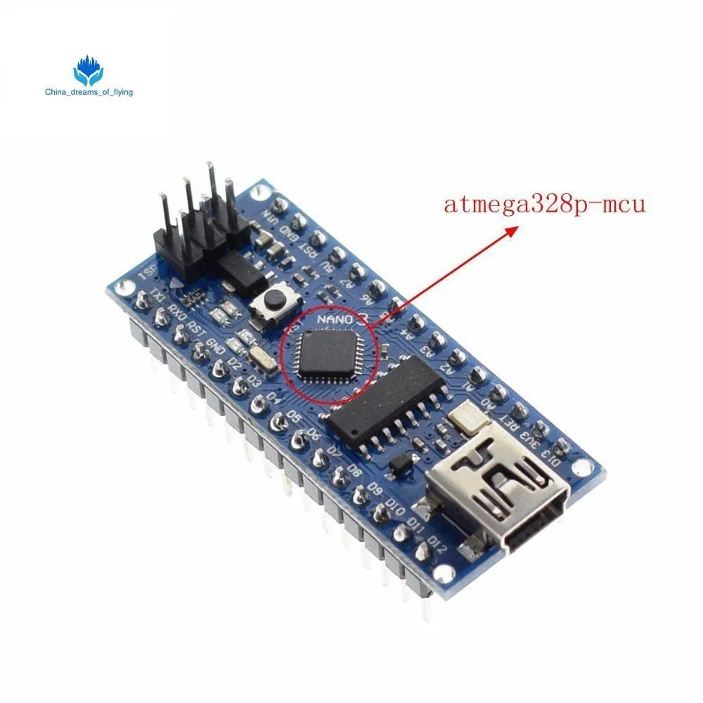 Mini-USB с загрузчик Nano 3,0 контроллер совместим для arduino CH340 драйвер USB 16 МГц NANO V3.0 сварки Atmega328 хорошее