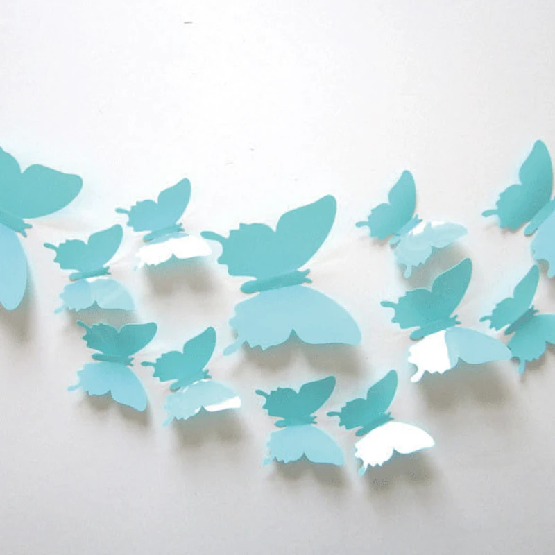 12 шт./лот 3D ПВХ Магнит стикер на стену с бабочками DIY домашний декор праздничные