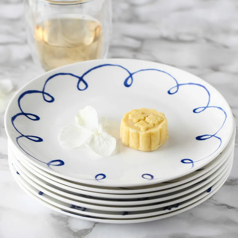 8 дюймов Круглая Фарфоровая Посуда Западная еда говядина торт десертная тарелка