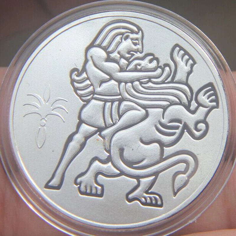Памятные серебряные монеты из Европы с изображением Самсона и льва|coin coins|coins israel |