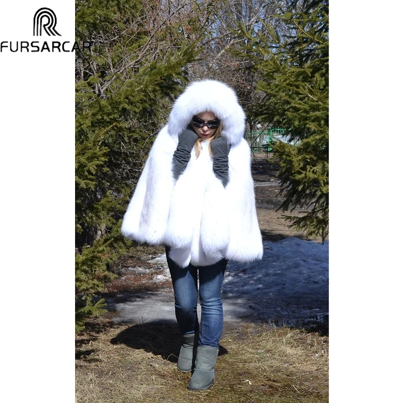 Новинка зимы 2018 меховая накидка из натурального Лисьего меха женское роскошное