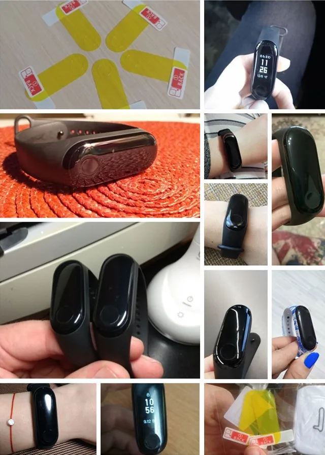 10 шт. Защитная пленка для экрана для Xiaomi Mi Band 3 Смарт Браслет полное покрытие Защитные пленки не закаленное стекло