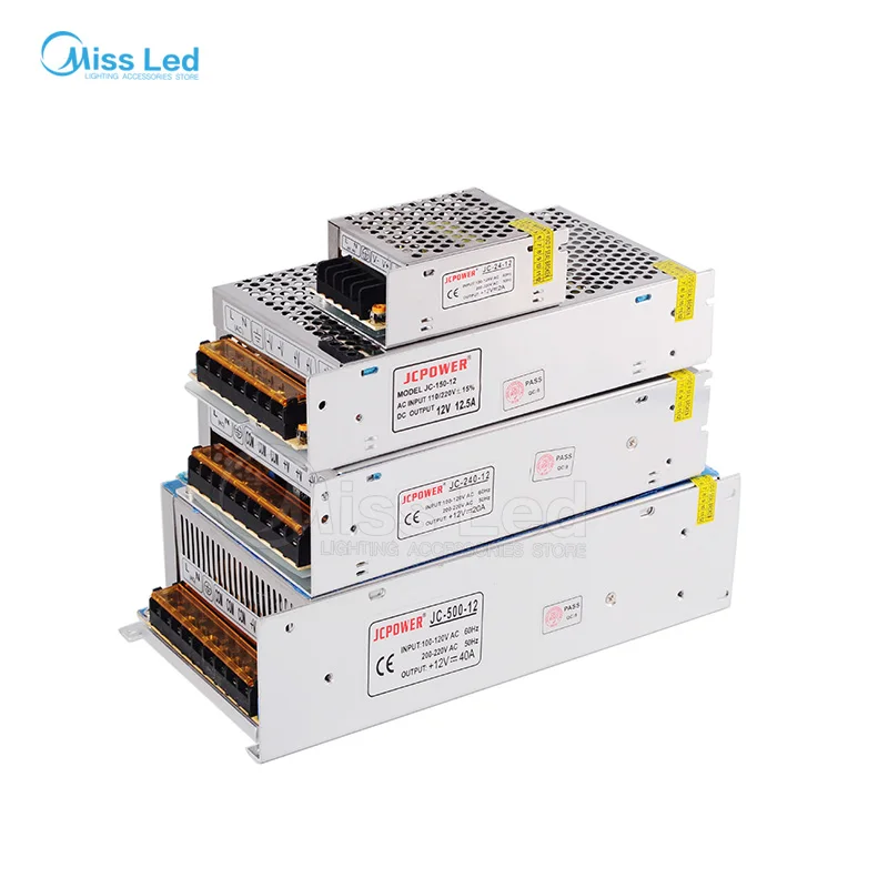 Оптовая продажа 12 V 1A/3A/5A/6.5A/8.5A/10A/12.5A/15A/16.5A/20A/25A/30A/40A/50A/60A переключатель светодиодный