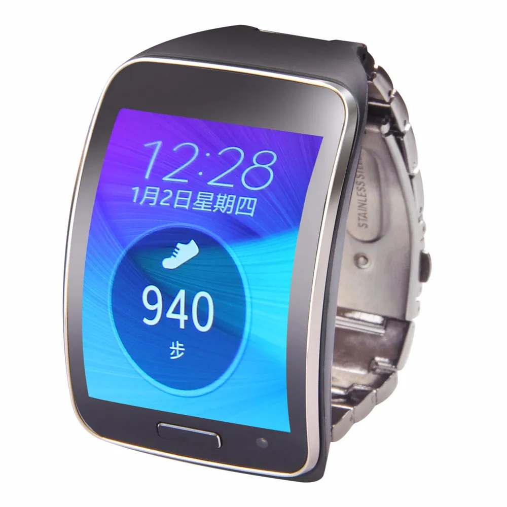 Горячие COMLYO металлический ремешок из нержавеющей стали для samsung gear S R750 ремешок с зарядным устройством для samsung gear s R750 ремешок Reaplce полосы