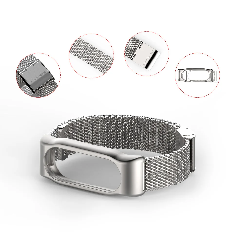 Mi jobs mi Band 2 ремешок металлический браслет Смарт-браслет аксессуары для Xiaomi mi ремешок 2 ремешок браслет из нержавеющей стали mi Band 2 ремешок