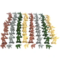 100 pieces army men 5cm soldier action figures playset for army base sand scene model accessories kids toy gift