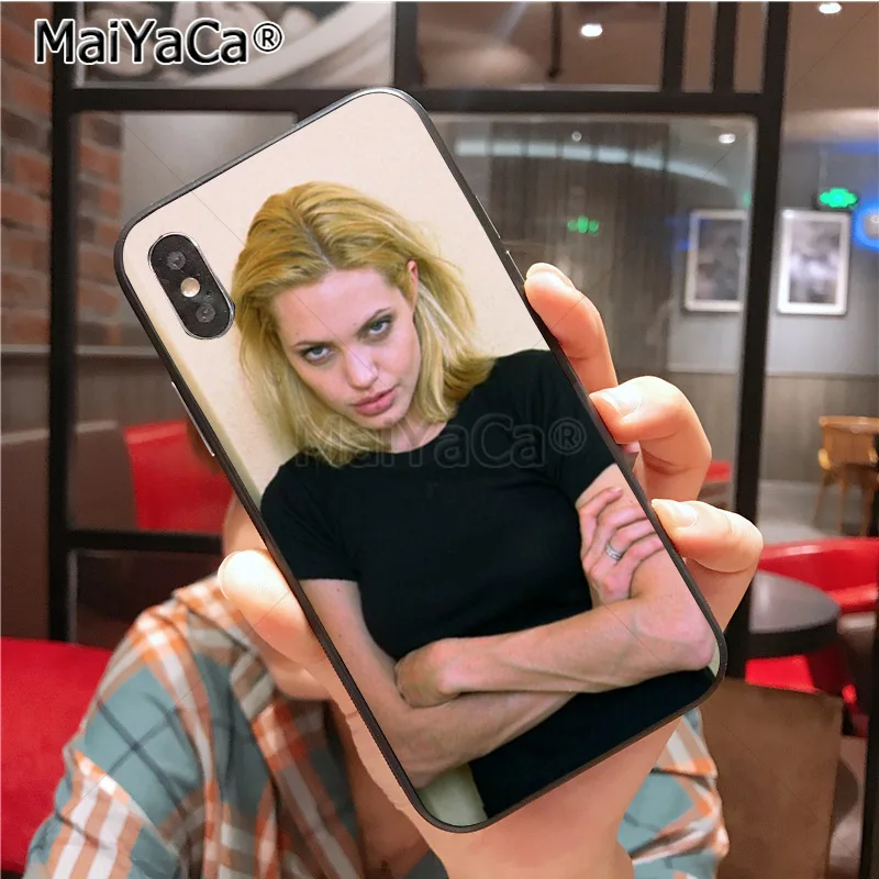 MaiYaCa Angelina Jolie супер милые чехлы для телефонов iphone 11 Pro X 8plus 7 6splus 5s se 7plus чехол - Цвет: 1