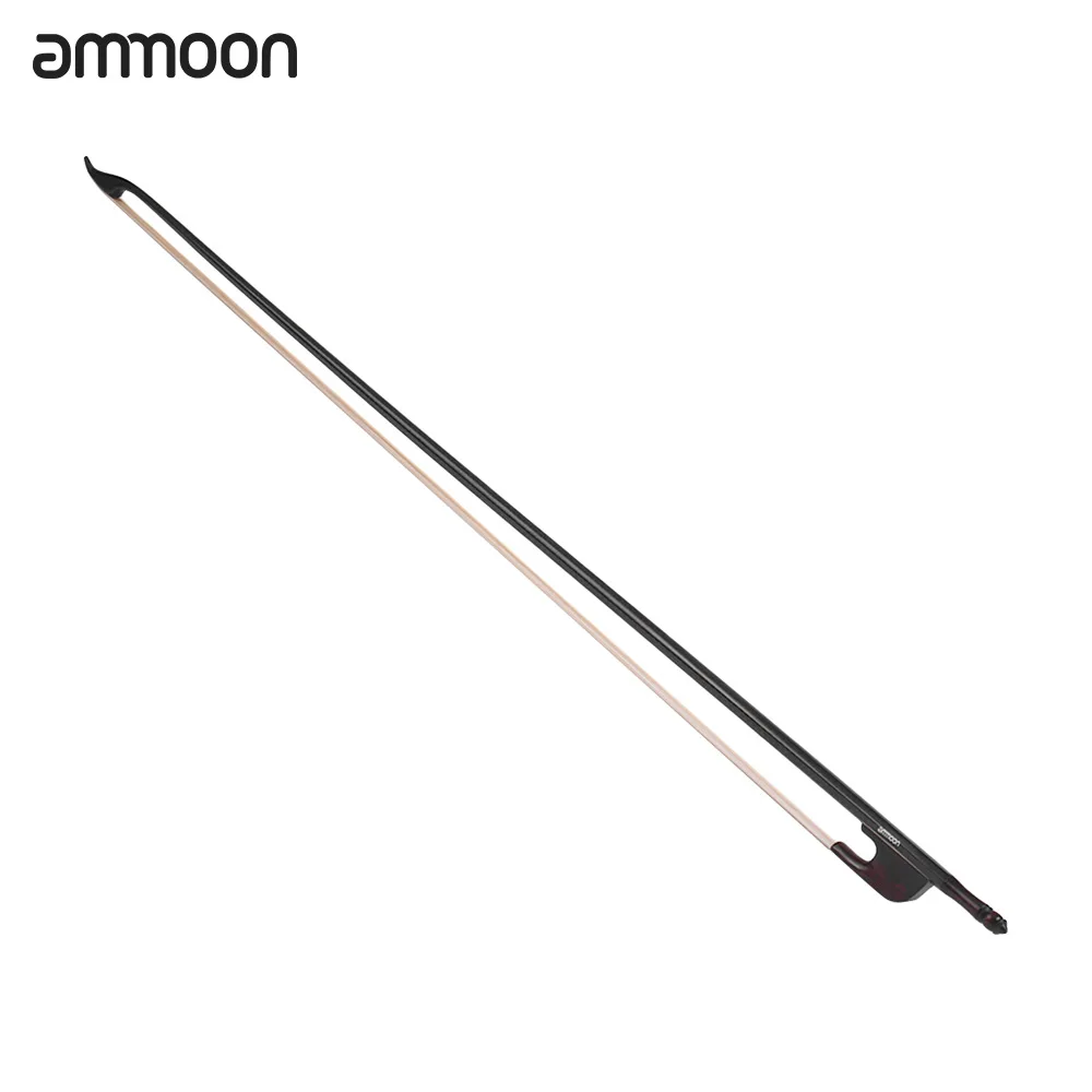 

Hot Sale ammoon Baroque Style 4/4 Violin Fiddle Bow Carbon Fiber Round Stick Snakewood Frog White Horsehair Well Balanced