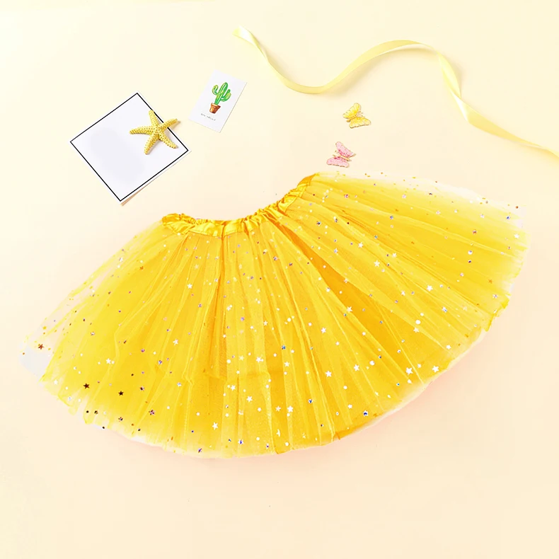 От 0 до 8 лет Детская блестящая розовая юбка пачка для маленьких девочек