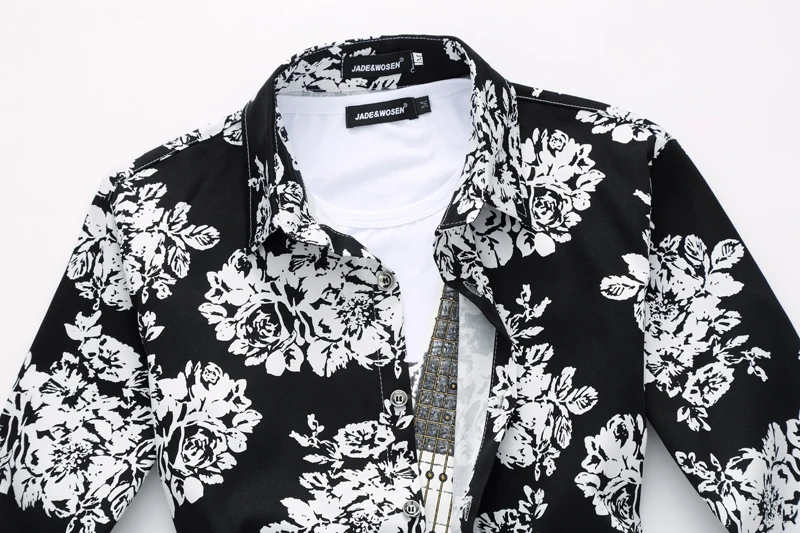 Новое поступление 2017 модная повседневная мужская рубашка большого размера с