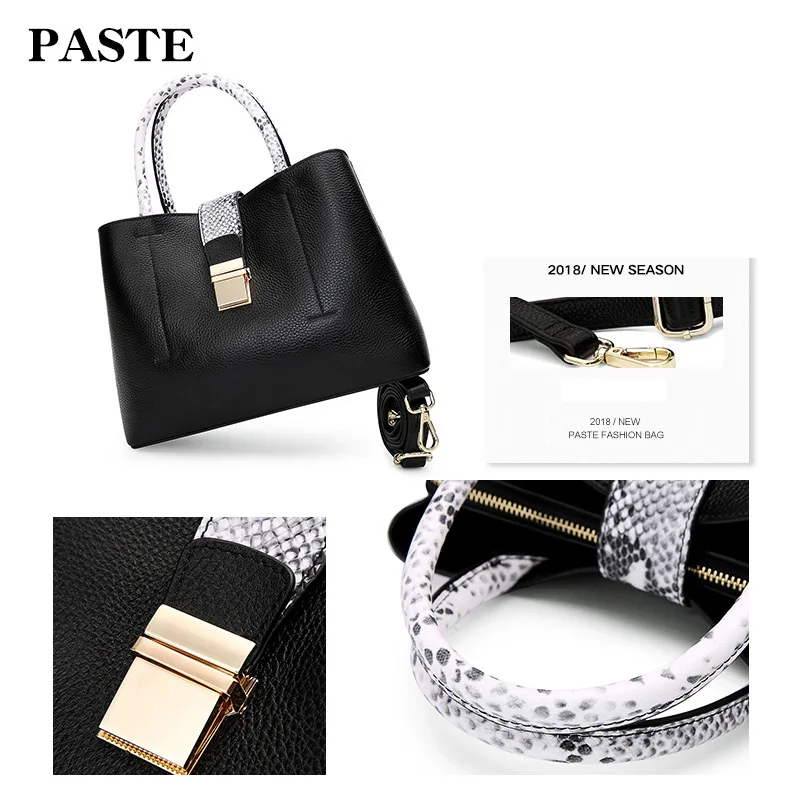 Новинка 2018 Брендовая женская сумка с ручкой под змеиную кожу через плечо из