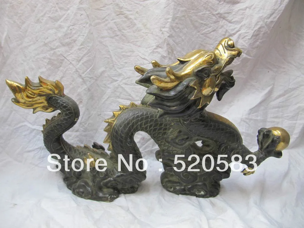 16 дюймов китайская народная бронзовый золотой свинка благоприятный королевский