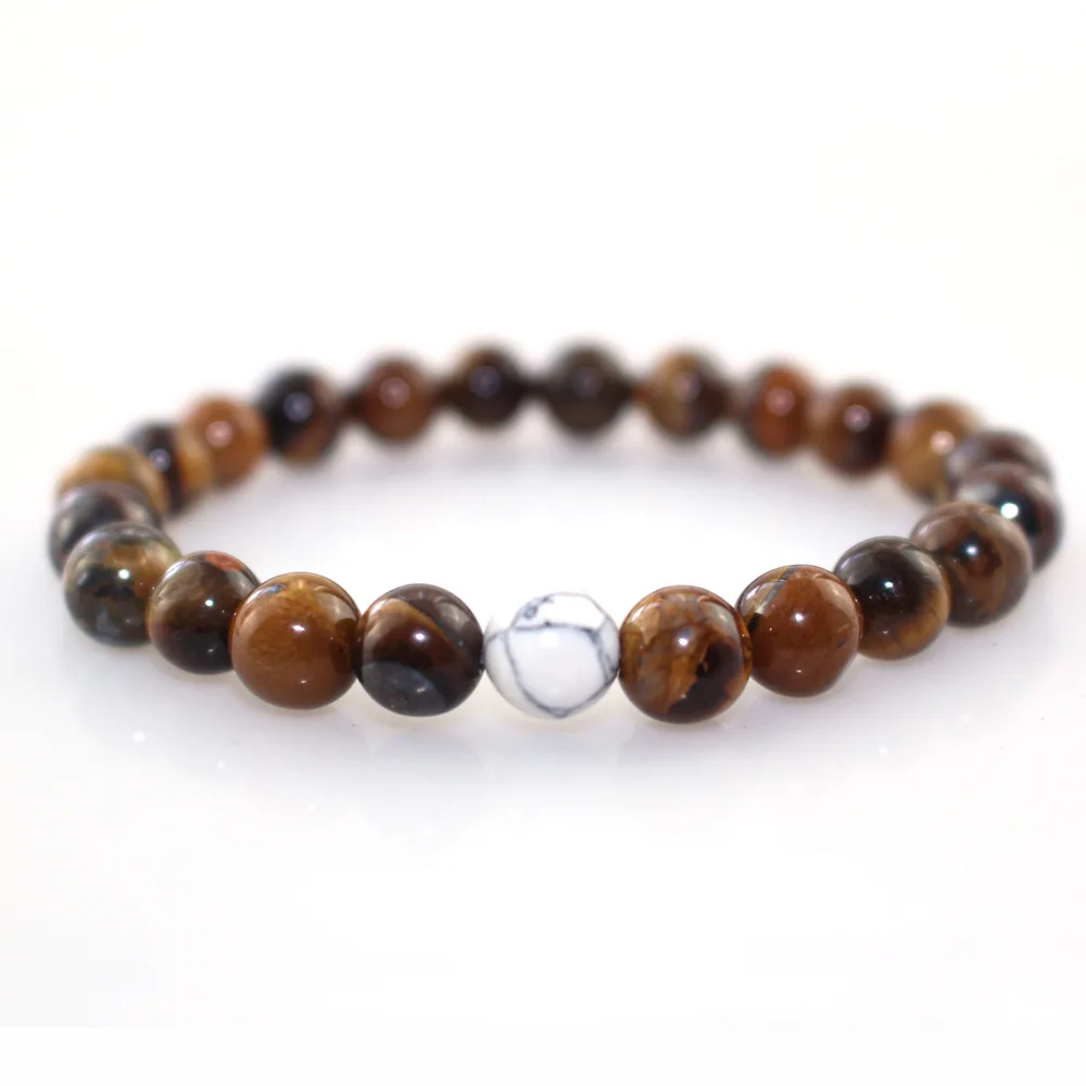 Браслеты из натурального камня 2019 для пар ювелирные украшения нитей Инь Янь