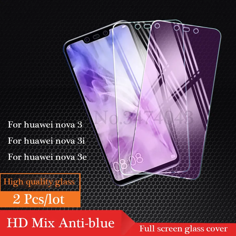 2 шт./партия 9H для huawei nova 3 Закаленное стекло для huawei nova 3i 3E полная защитная пленка протектор экрана для nova 3 3i 3e стекло
