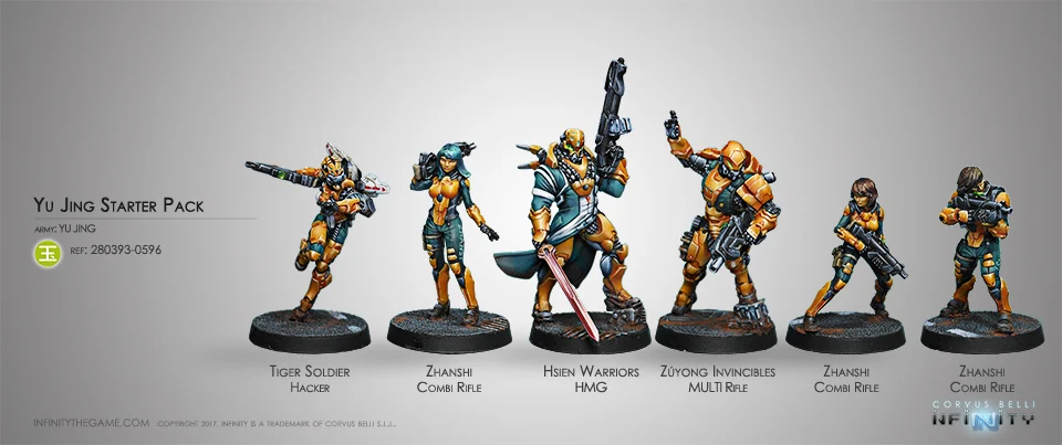 [Loong Way Miniatures] металлический миниатюрный стартовый набор corwest Belli Infinity 0596 YU JING 32 мм |