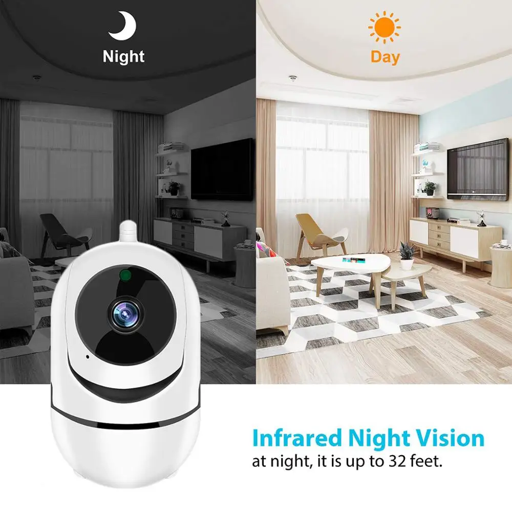 IP камера 1080P Full HD Беспроводная с поддержкой Wi Fi и функцией ночного видения|Камеры