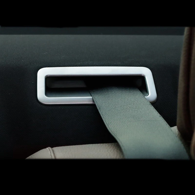 

Car-styling Stainless steel Rear Seat belt frame decoration decals Car interior accessories for Mercedes Benz E-class W213 16-17