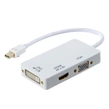 Совместимый HDMI и VGA и dvi видео кабель преобразователь ТВЧ-сигналов для Apple Mac MacBook Pro Air iMac microsoft белый/черный