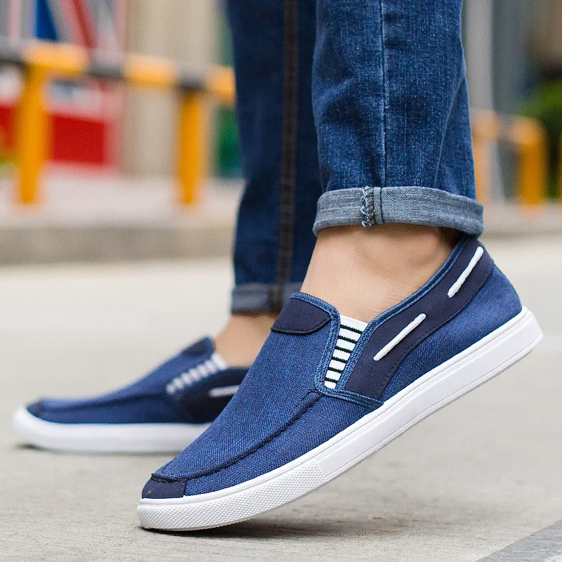 Выгодная покупка 2021 мужские серые парусиновые туфли на плоской подошве модные