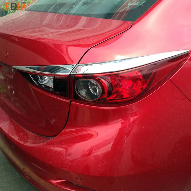 

4 шт. хромированный задний фонарь крышка отделка задний фонарь лампа для век Аксессуары для Mazda 3 M3 Axela 2014 2015 2016 2017 2018