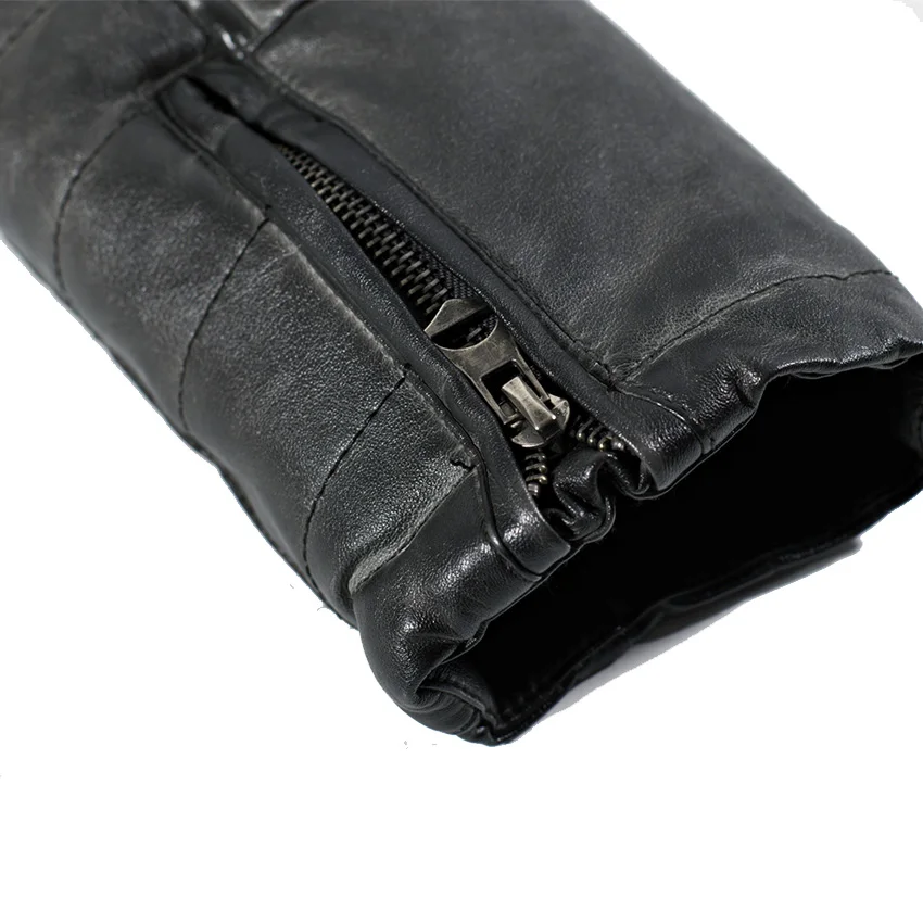 

EICHOS Men Leather Jacket Motorcycle Biker Style Mens Faux Coats Casual Winter Thick Wash Vintage PU Leather Jackets US Size