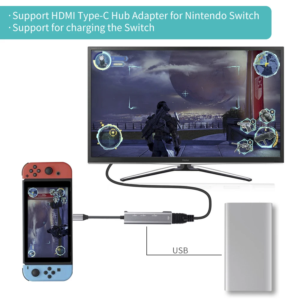 Концентратор USB Type C к HDMI 4K 3 0 2 Thunderbolt Dex адаптер док станция для MacBook pro Samsung S10 S9 huawei