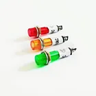 Светодиодный индикатор, 7 мм, 5 шт., металлический пластик, водонепроницаемый сигнальный фонарь, 12 В, 24 В, 220 В, без провода, светодиодный индикатор