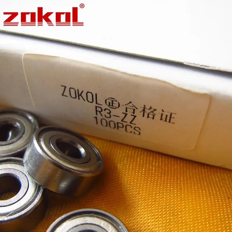ZOKOL R3 2RS ZZ подшипник R3-ZZ R3-2RS миниатюрный R3 ZZ глубокий шаровой подшипник 4,762*12,700*4,980 мм