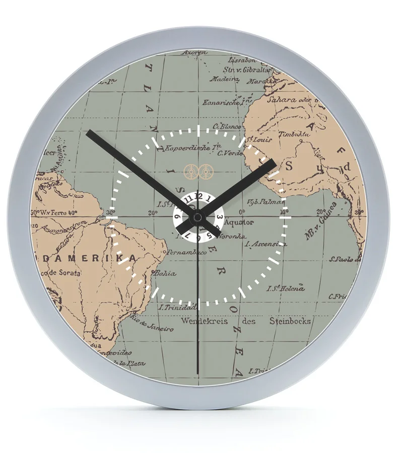 Кварцевые домашние настенные часы мир карта светящиеся круговые бесшумные тихие