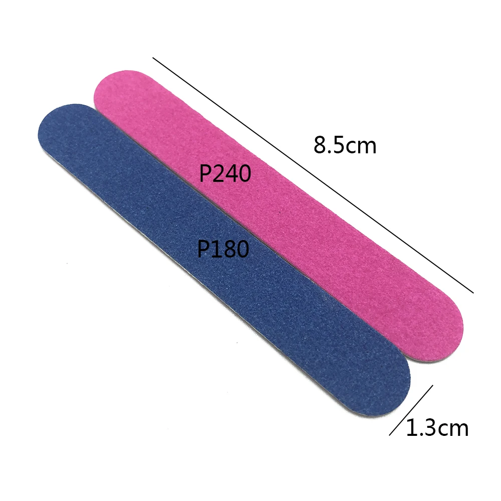 100 шт 180 #/240 # одноразовые двухсторонние пилочки для ногтей Набор дизайна