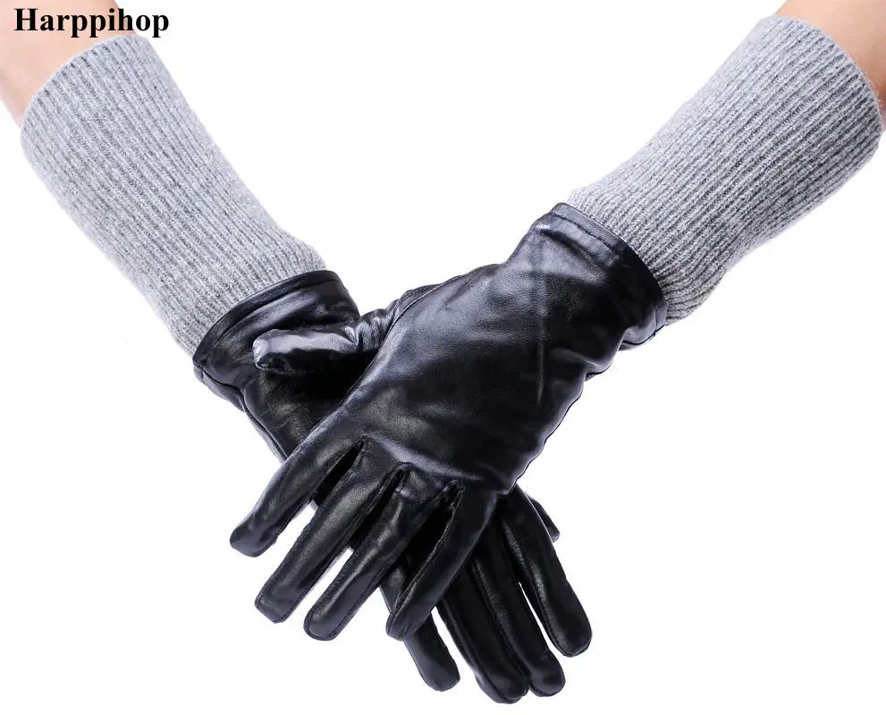 2019 женские перчатки кашемировые из натуральной кожи длинные и короткие