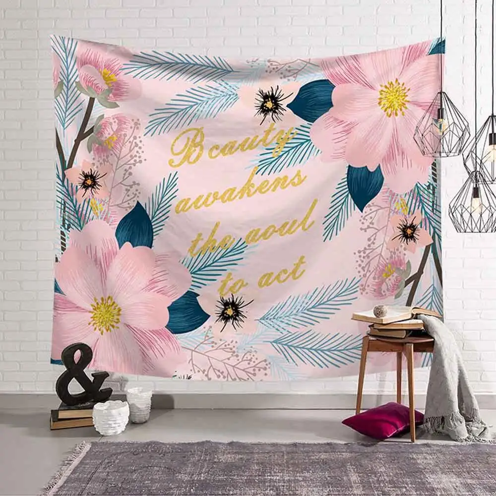 Bohemian Tapestry 1 Мандала настенный пальмовый гобелен с изображение листьев алмазное перо точка письмо 3D цветок искусство ковер одеяло йога коврик Спальня Декоративные - Цвет: Bohemian Tapestry 1